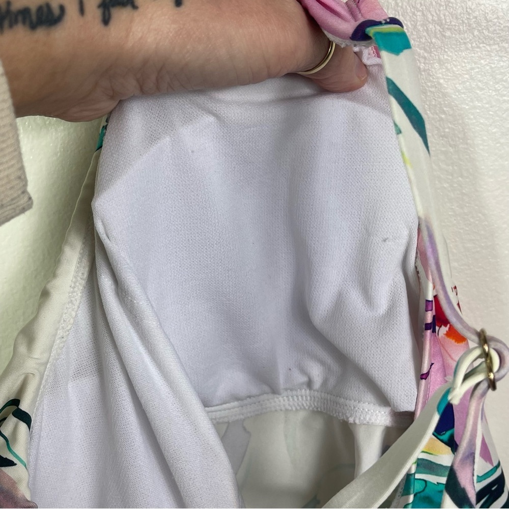 Flower Print Tankini Swim Top - Picture 4 of 5